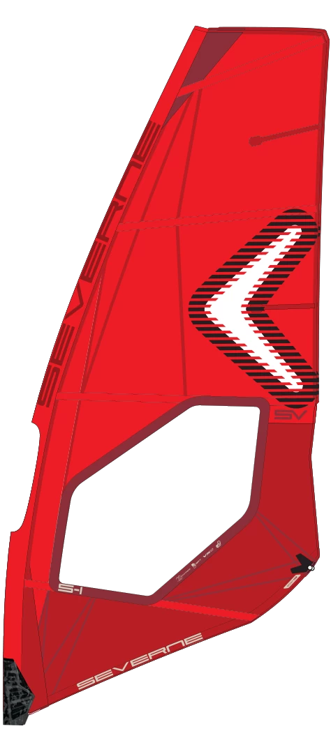 SEVERNE Windsurf Segel S-1 Red 2024 - 4.4 Red 3 SEVERNE Windsurf Segel S-1 Red 2024 - 4.4 Red