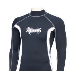 Ascan Shirt Black 1/1 Langarm UV-Schutz Rash Vest - XS