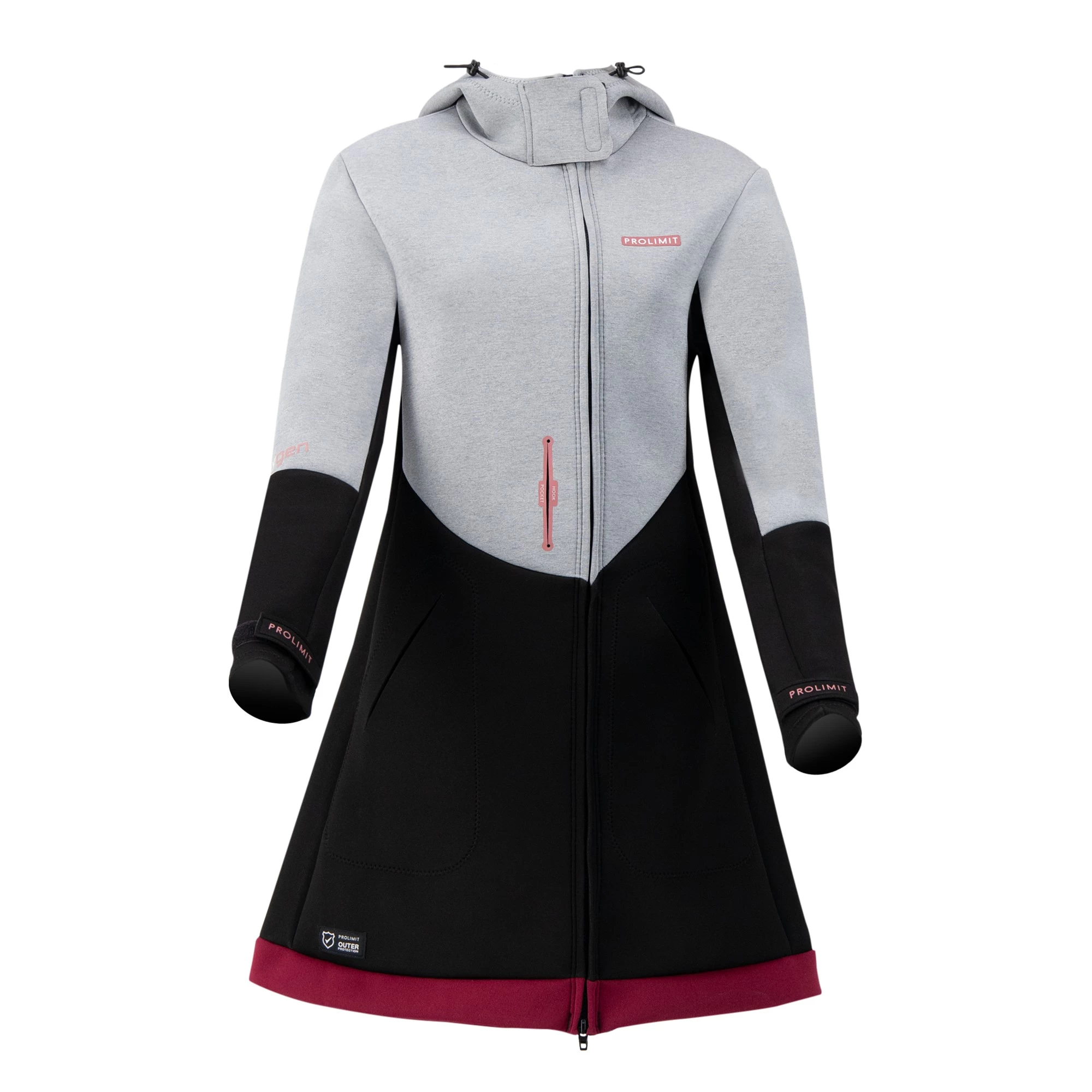 PROLIMIT Pure Girl Racer Jacket Qxygen Grey/Black/Wine - 34/XS 7 PROLIMIT Pure Girl Racer Jacket Qxygen Grey/Black/Wine - 34/XS – Bild 5