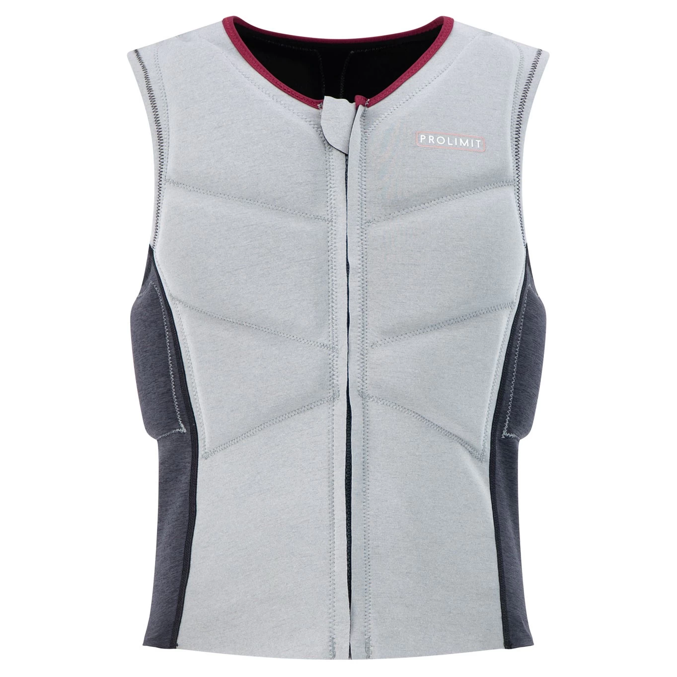 PROLIMIT Womens Oxygen Vest Half Padded Front Zip Grey/Black/Wine - 34/XS Grey/Black/Wine – Bild 3