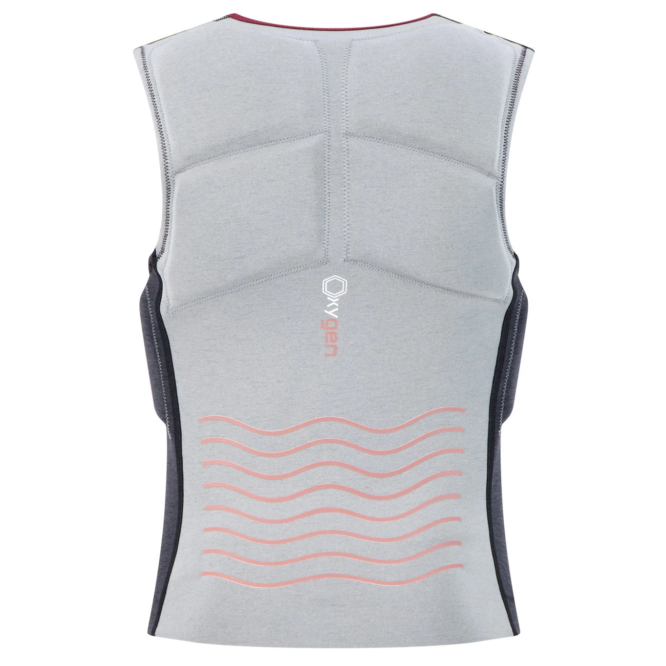 PROLIMIT Womens Oxygen Vest Half Padded Front Zip Grey/Black/Wine - 34/XS Grey/Black/Wine – Bild 4