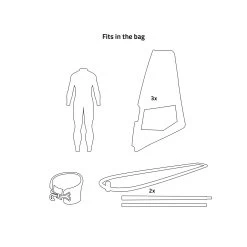 PROLIMIT Windsurf Bag Sessionbag Grey/White 2023 - Freeride -Wassersportbekleidung Geschäft 404.04040.020 3