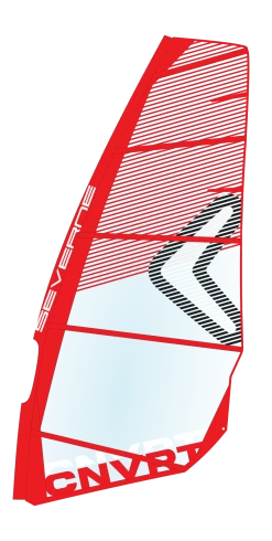 SEVERNE Windsurf Segel CONVERT Red 2024 - 5.0 Red