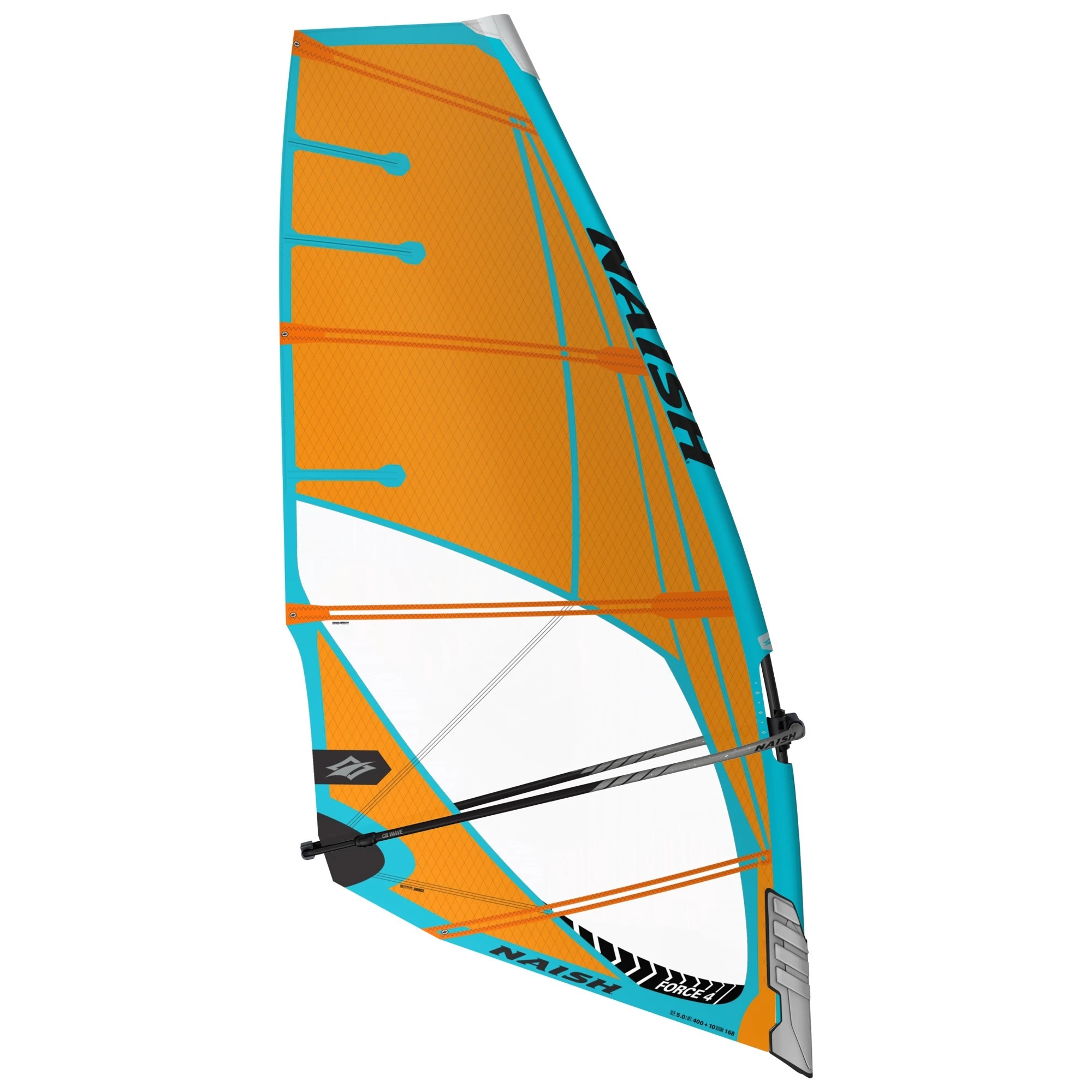 Naish Windsurf Segel Force 4 Orange 2024 - 5.0 Orange 3 Naish Windsurf Segel Force 4 Orange 2024 - 5.0 Orange