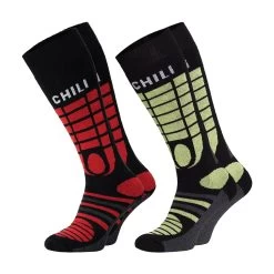 Surfsoxx Socken Ski Kniestrumpf Thermo Yeon/Red 2 Paar - 39/42