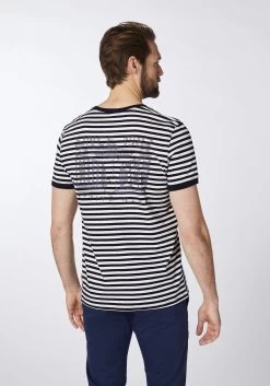 Chiemsee DRUMP Men, T-Shirt, Regular Fit, GOTS - S White/Black STR