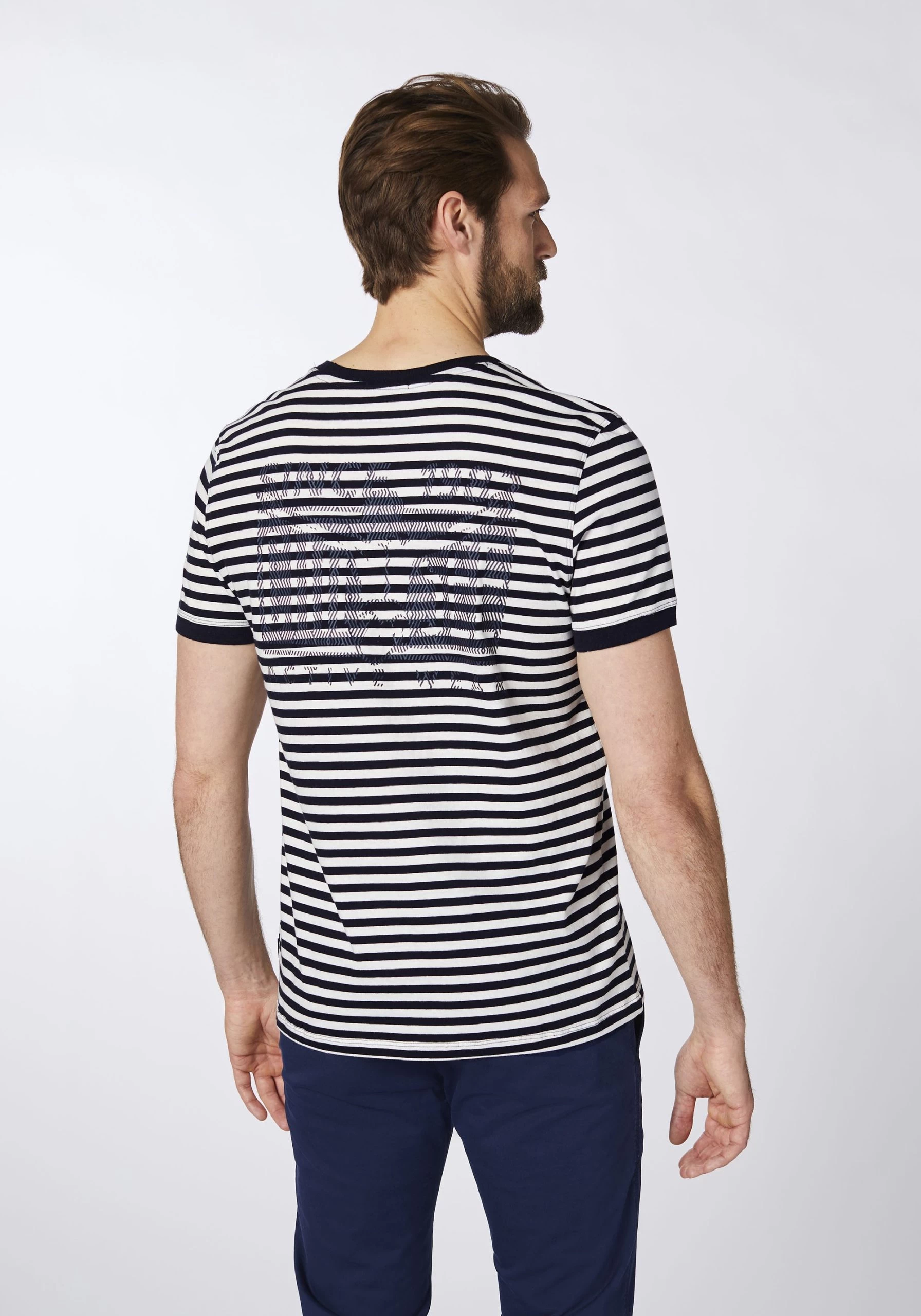 Chiemsee DRUMP Men, T-Shirt, Regular Fit, GOTS - S White/Black STR