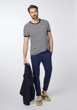 Chiemsee DRUMP Men, T-Shirt, Regular Fit, GOTS - S White/Black STR -Wassersportbekleidung Geschäft chiemsee 2021 fruehjahrsommer 1090 21211208 3