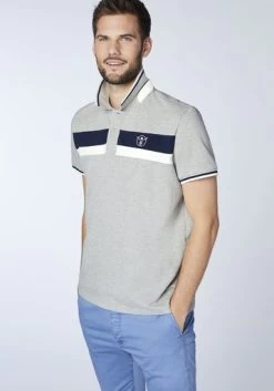 Chiemsee NAGO Men, Polo Shirt, Regular Fit, GOTS - S Neutr. Gray -Wassersportbekleidung Geschäft chiemsee 2021 fruehjahrsommer 174402m 21211403 4