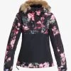 Roxy Shelter - Schneejacke Für Frauen - Gr. XS - TRUE BLACK BLOOMING PARTY XS -Wassersportbekleidung Geschäft ergtj03097 sheltergirljkv kvj6 frt1