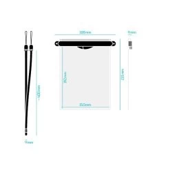 Fidlock Hermetic Dry Bag - Maxi - 150x190mm Schwarz -Wassersportbekleidung Geschäft heremtic dry bag maxi measurements