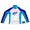 Katie Lycra Rashguard Langarm Kinder UV-Resistant - White/blue - 12 -Wassersportbekleidung Geschäft kid blau