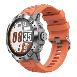 COROS VERTIX 2 GPS Adventure Watch Multisport-Trainingscomputer - Lava (Grau-Orange)